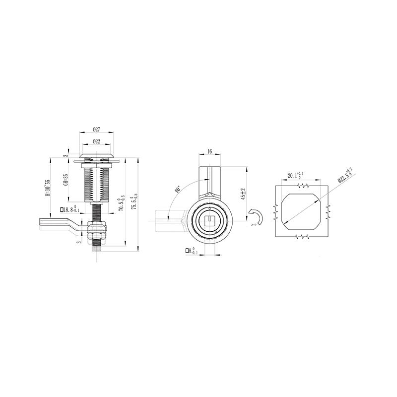 MS816-3D-4 Serrature con chiusura a compressione con nucleo di bloccaggio da 8*8 mm da 100 g MS816-3D-4 Serrature con chiusura a compressione con nucleo di bloccaggio da 8*8 mm da 100 g