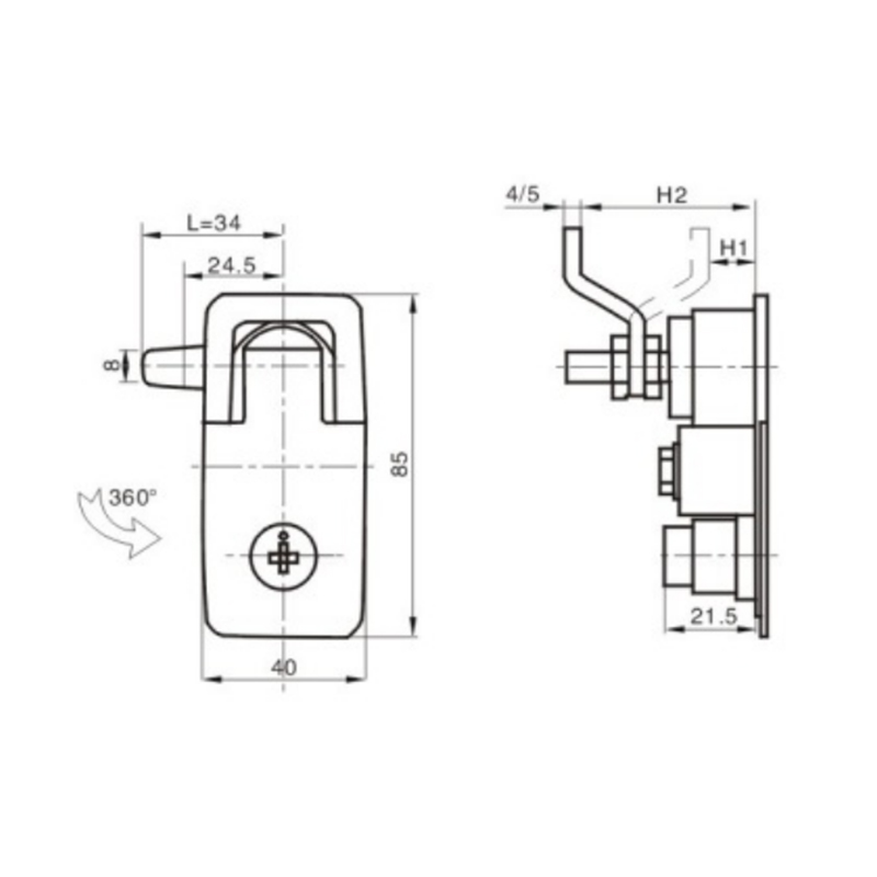 MS726-1C 210g Tipo di compressione Serrature per armadi Base in lega di zinco, maniglia MS726-1C 210g Tipo di compressione Serrature per armadi Base in lega di zinco, maniglia