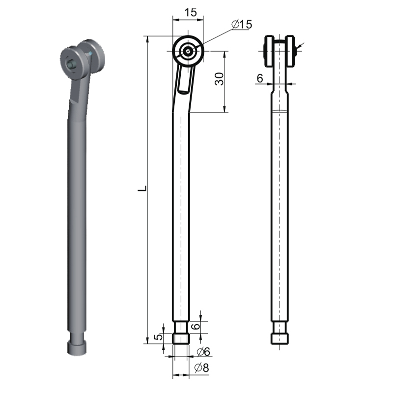 Accessori per serrature industriali con biella LG002A