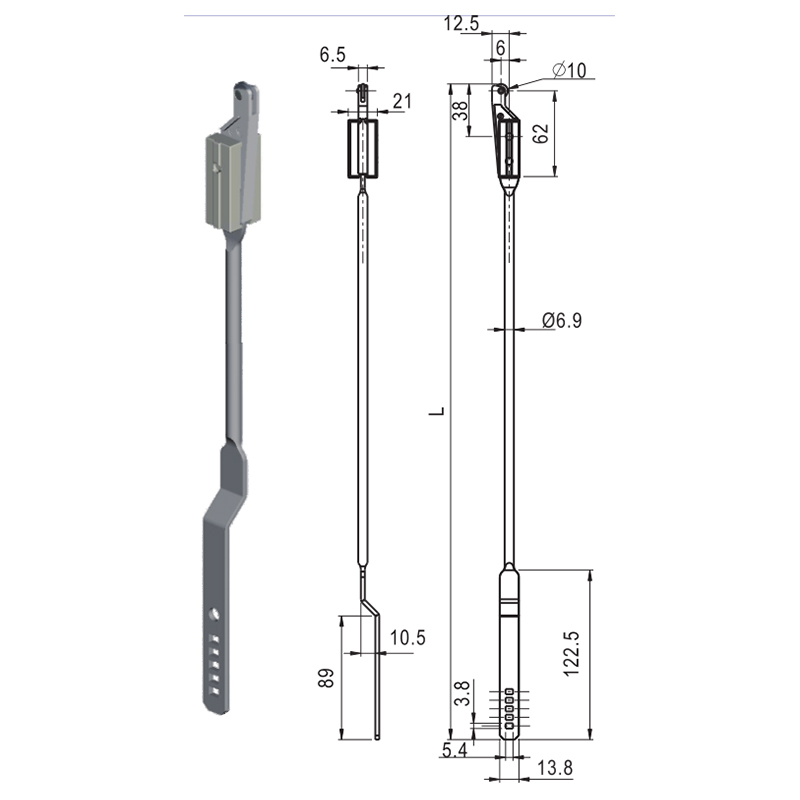 Accessori per serrature industriali con biella LG002-1A