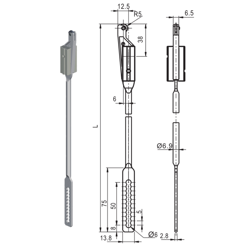 Accessori per serrature industriali con biella LG002-2