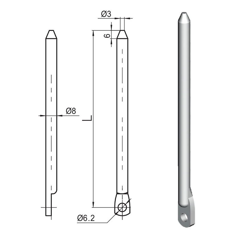 Accessori per bielle industriali con rulli in nylon LG007-A