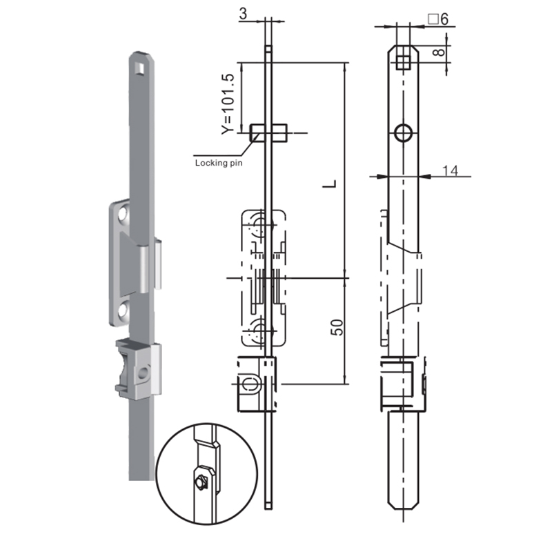 LG010-3 Con perno di bloccaggio Accessori per biella